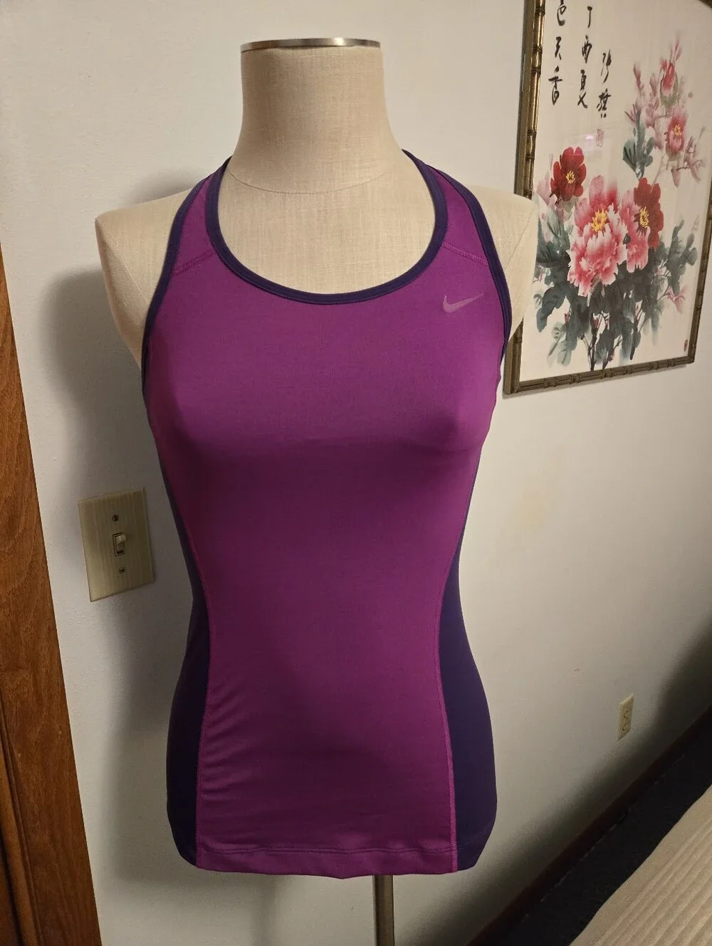NIKE Purple Racerback Athletic Tank Top